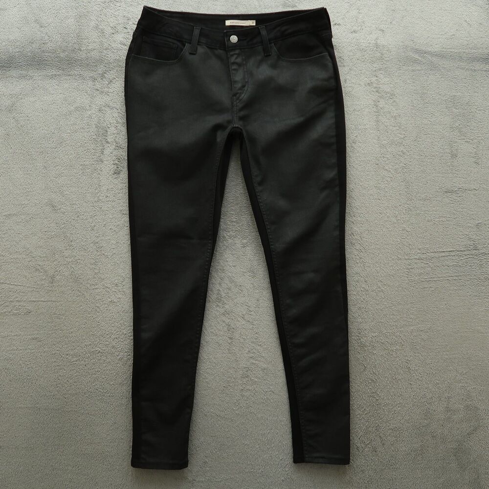 Levi's 535 Jeans Women's Size 31 Black Mid-Rise Super Skinny Denim 30" Inseam